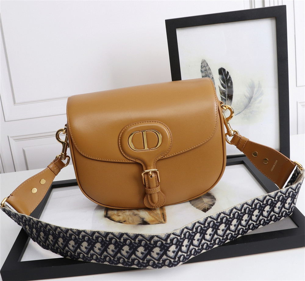 LARGE DIOR BOBBY BAG Caramel Box Calfskin