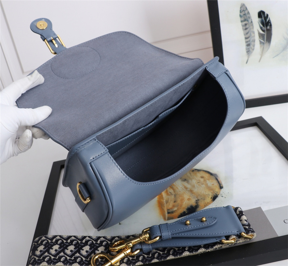 LARGE DIOR BOBBY BAG Blue Box Calfskin