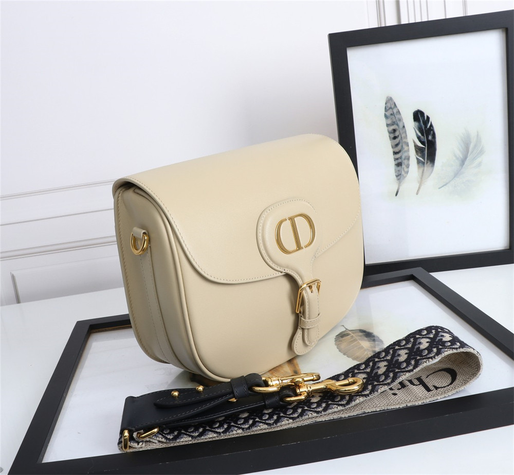 LARGE DIOR BOBBY BAG Beige Box Calfskin