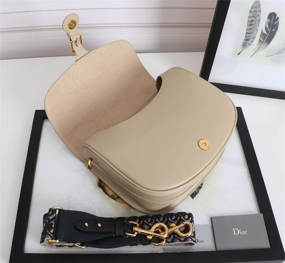 LARGE DIOR BOBBY BAG Beige Box Calfskin