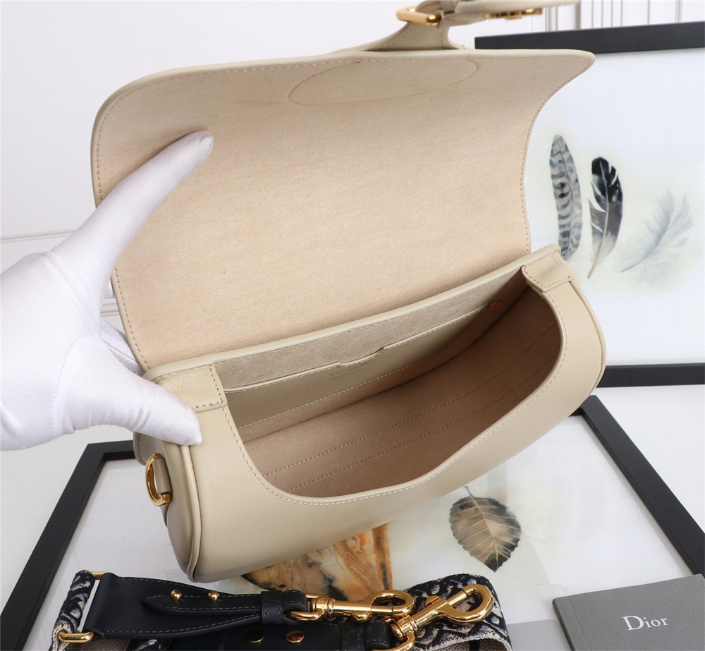 LARGE DIOR BOBBY BAG Beige Box Calfskin