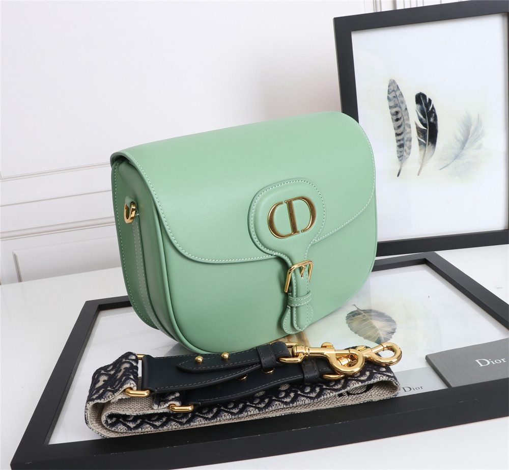 LARGE DIOR BOBBY BAG Green Box Calfskin