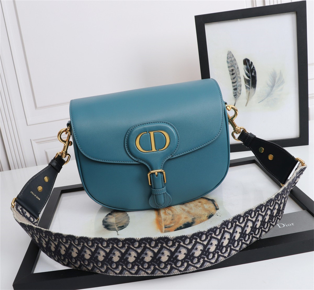 LARGE DIOR BOBBY BAG Navy Box Calfskin