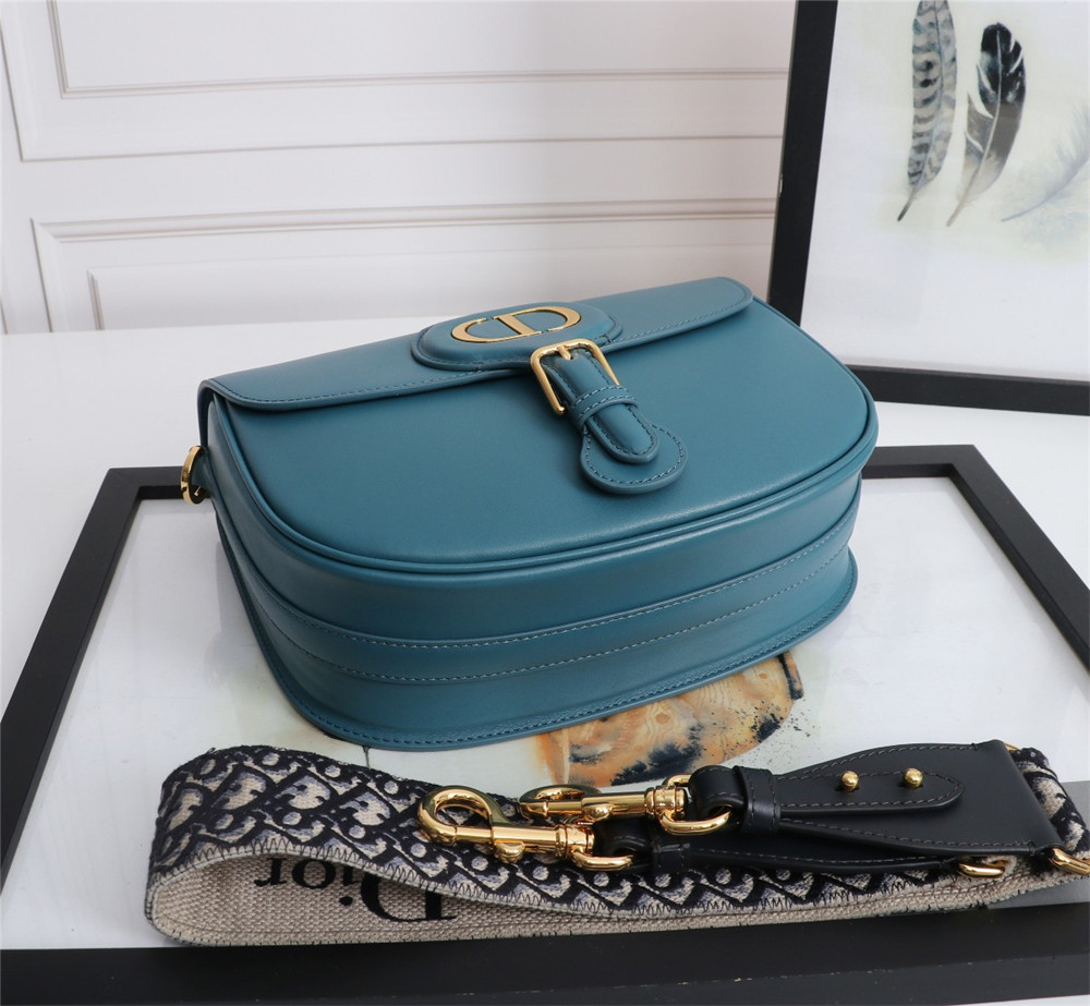 LARGE DIOR BOBBY BAG Navy Box Calfskin