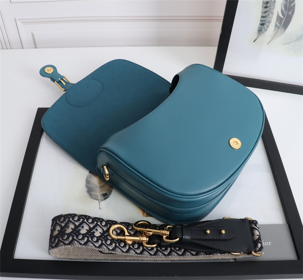 LARGE DIOR BOBBY BAG Navy Box Calfskin