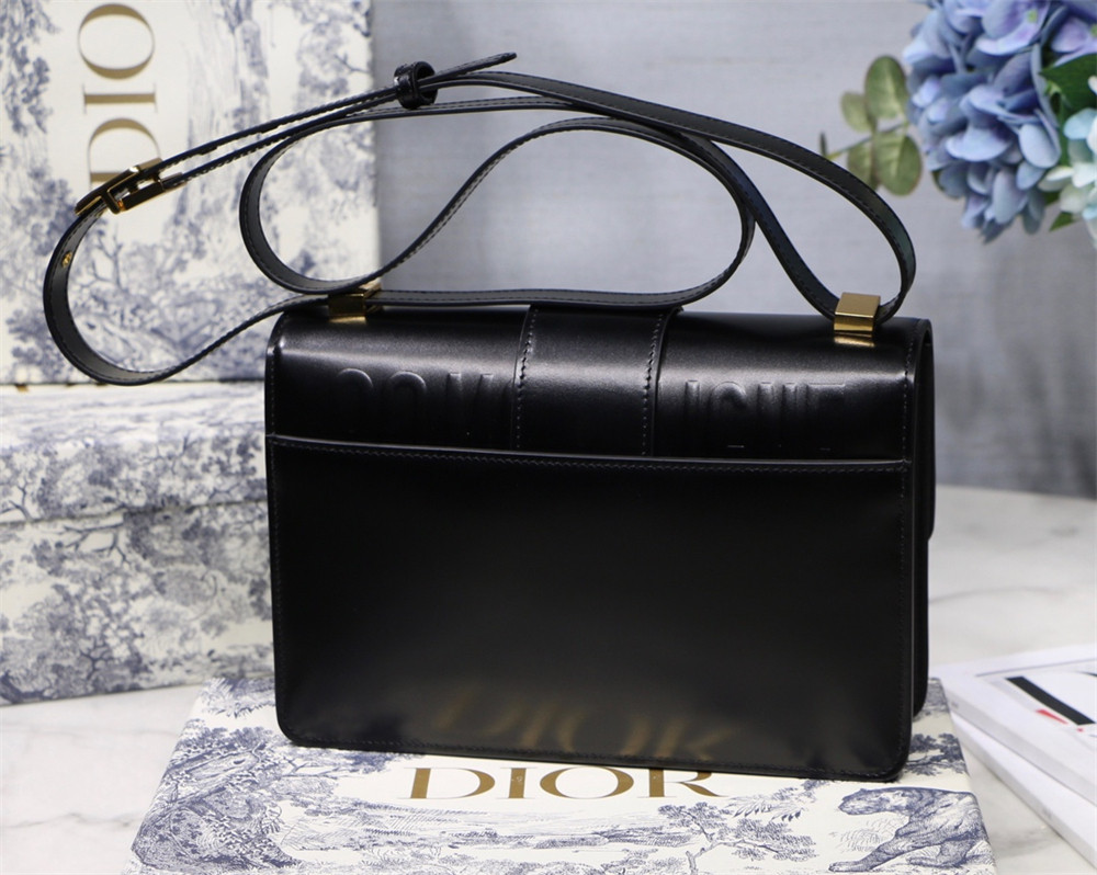 DIOR 30 MONTAIGNE CHAIN BAG SHINY BLACK