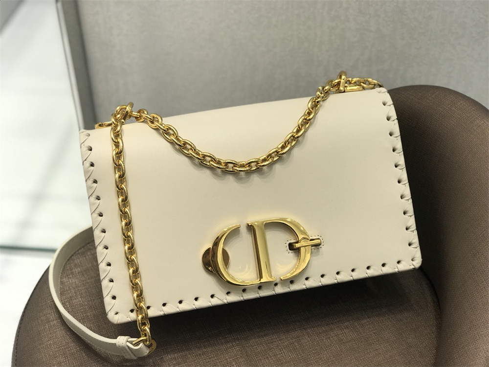 DIOR 30 MONTAIGNE CHAIN BAG WHITE