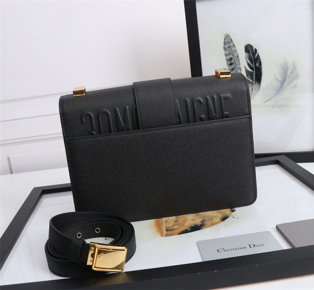 DIOR 30 MONTAIGNE CHAIN BAG Grained Black