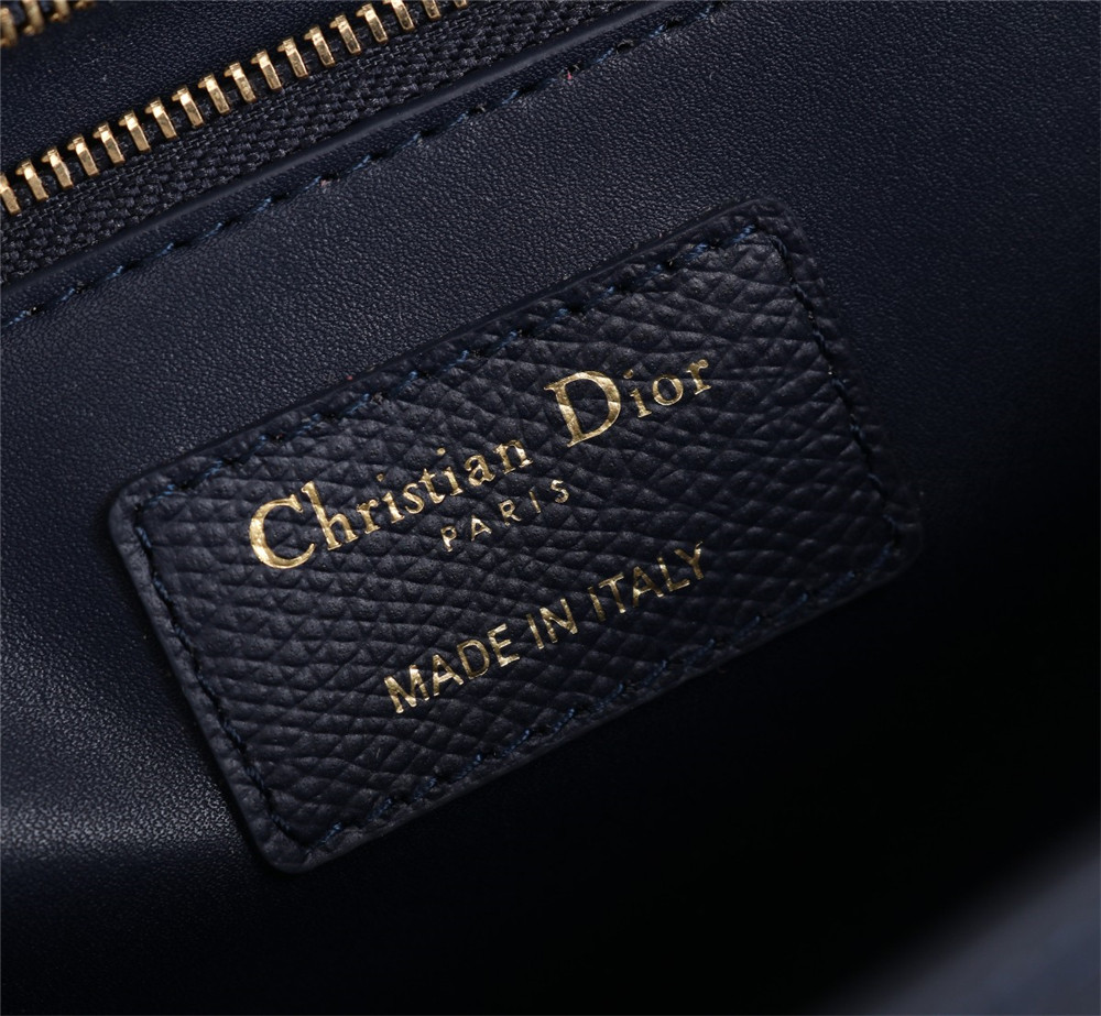 DIOR 30 MONTAIGNE CHAIN BAG Grained Navy
