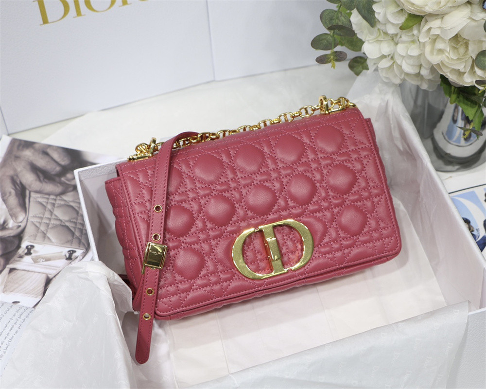 MEDIUM DIOR CARO BAG Supple Cannage Calfskin 25.5 x 15.5 x 8 cm