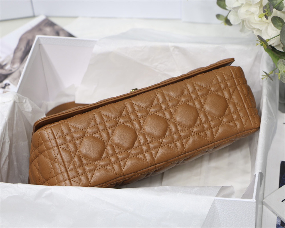 MEDIUM DIOR CARO BAG Caramel Supple Cannage Calfskin 25.5 x 15.5 x 8 cm