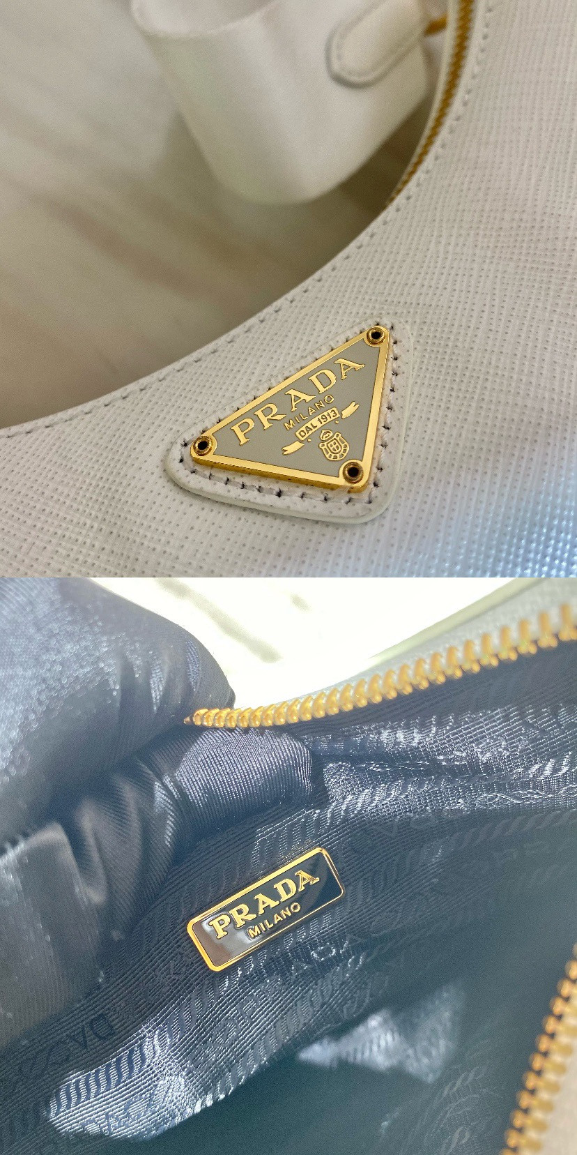 Prada Re-Edition 2005 Saffiano leather bag White