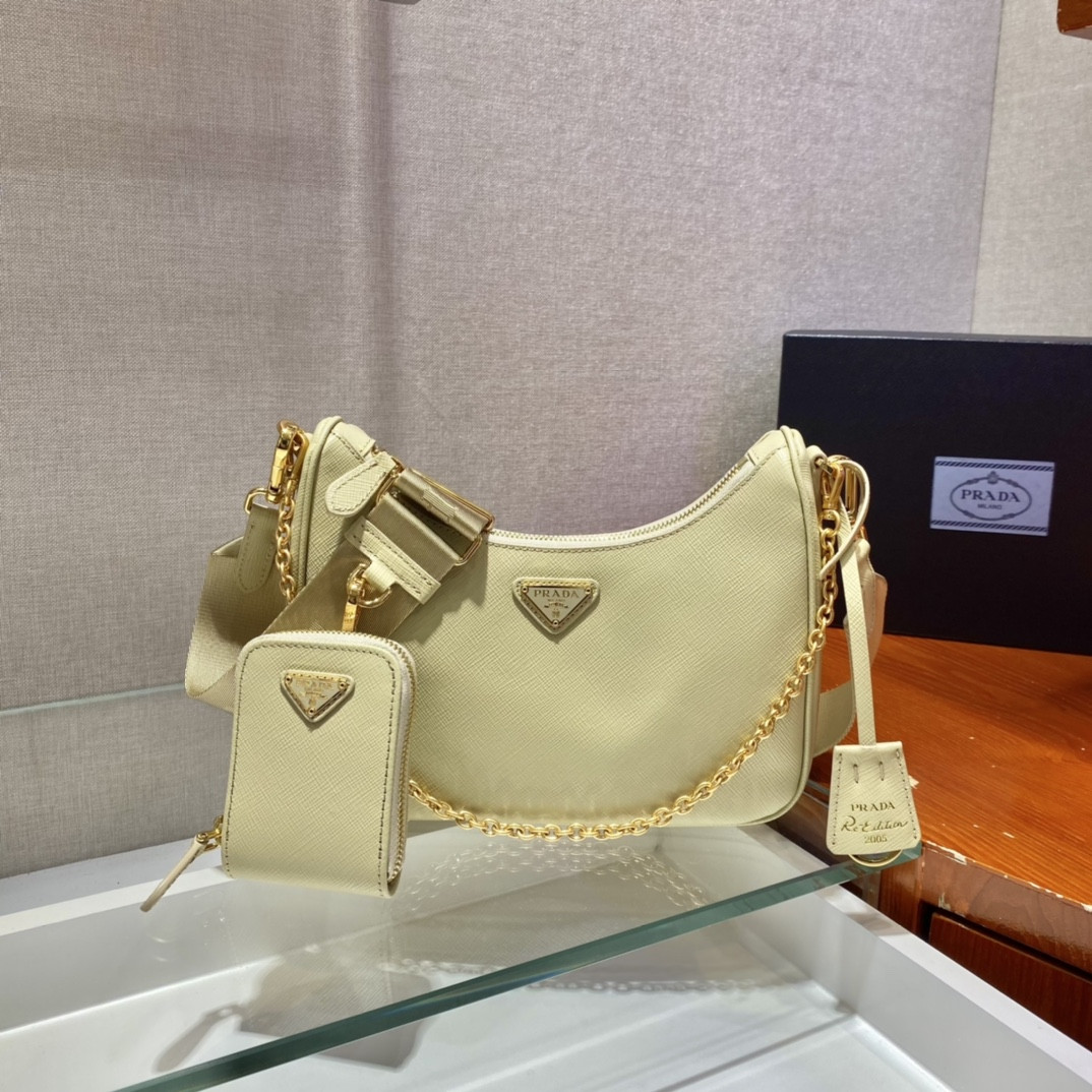 Prada Re-Edition 2005 Saffiano leather bag Yellow