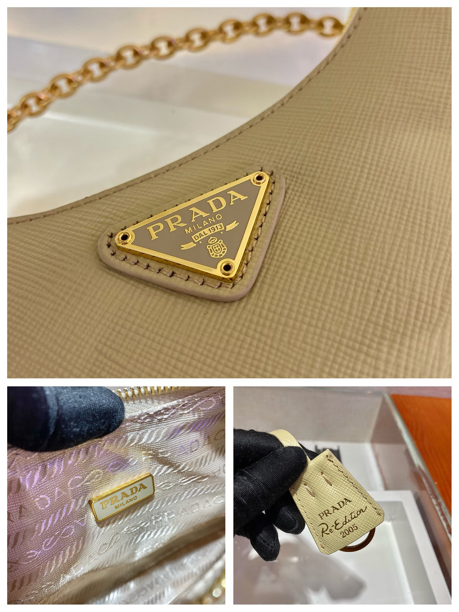 Prada Re-Edition 2005 Saffiano leather bag Yellow