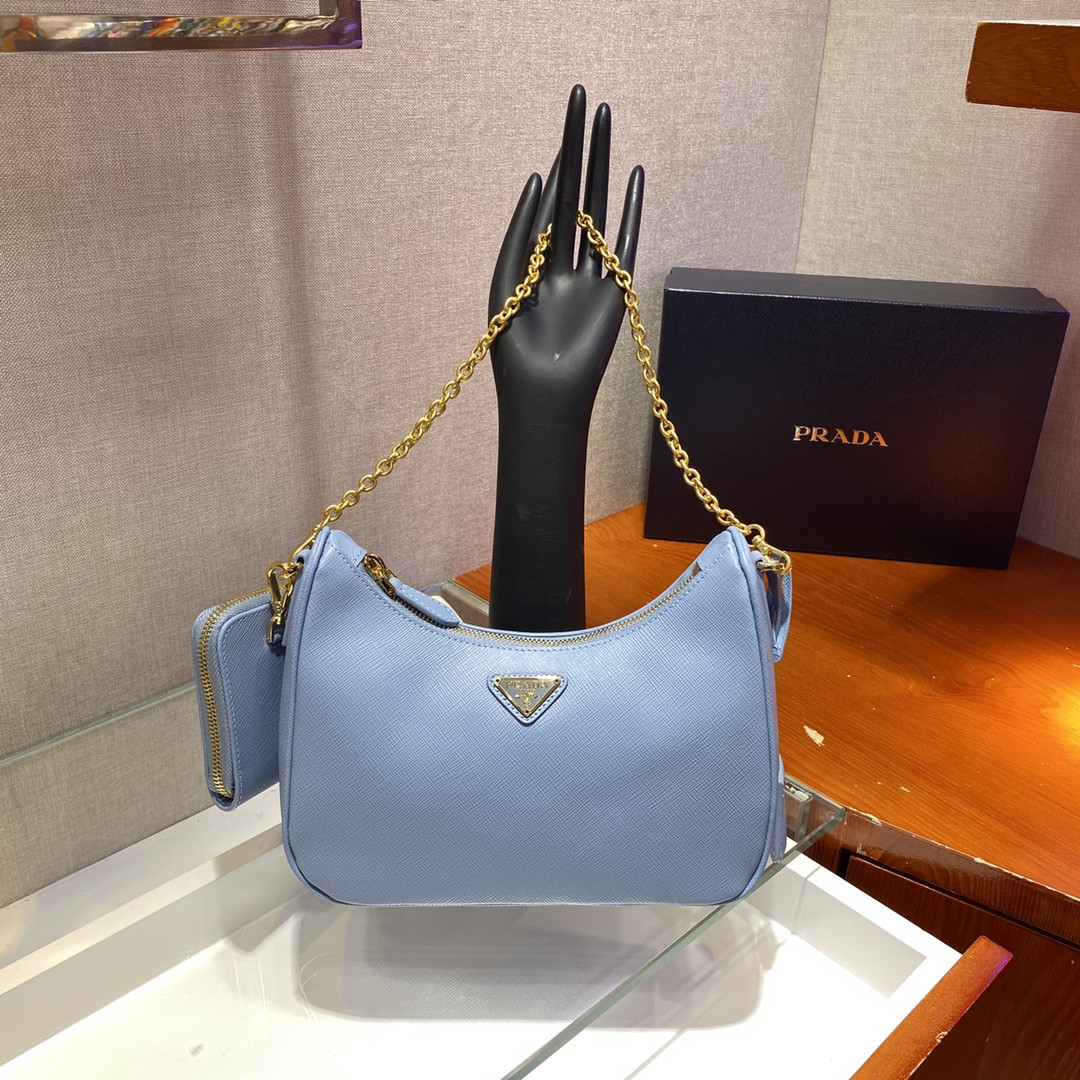 Prada Re-Edition 2005 Saffiano leather bag blue