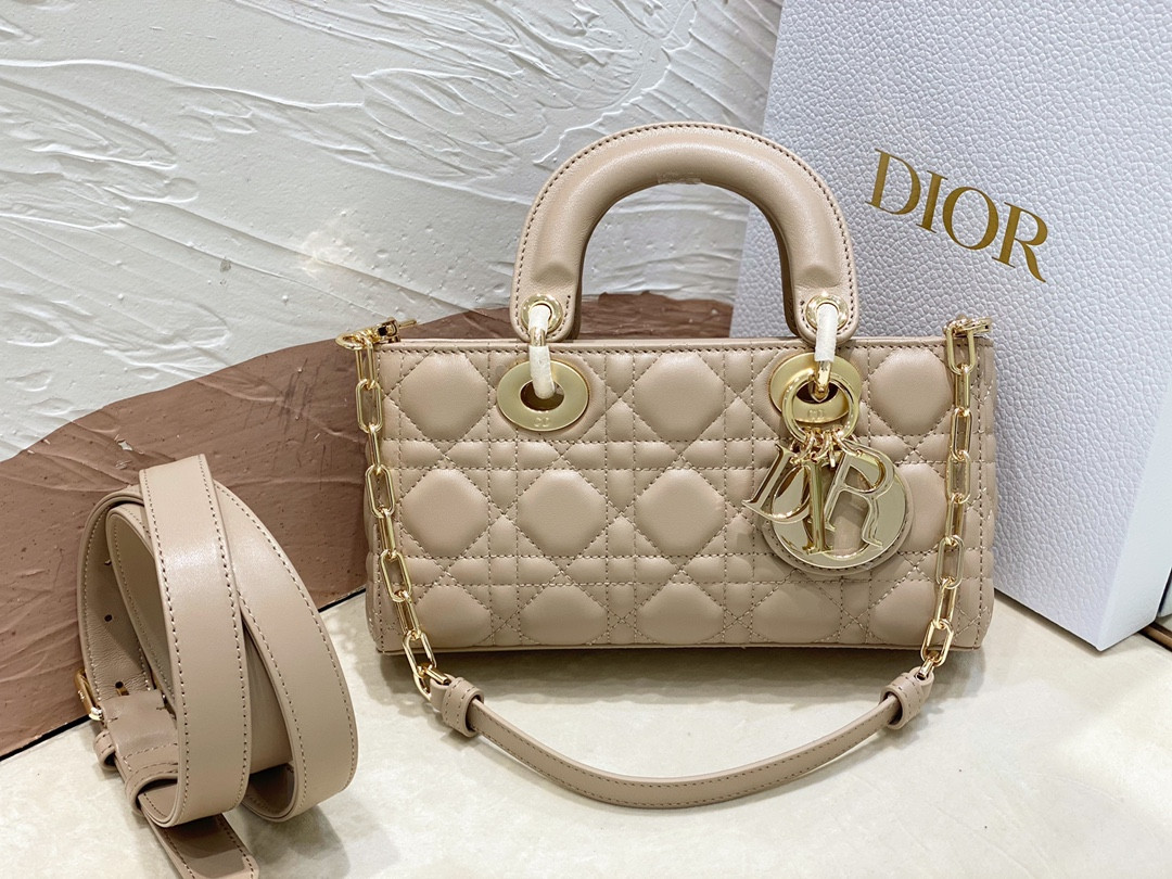DIOR SMALL LADY D-JOY BAG Biscuit