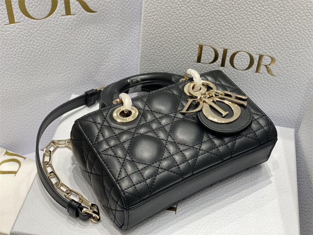 DIOR MINI LADY D-JOY BAG Black 16 x 9 x 5 CM
