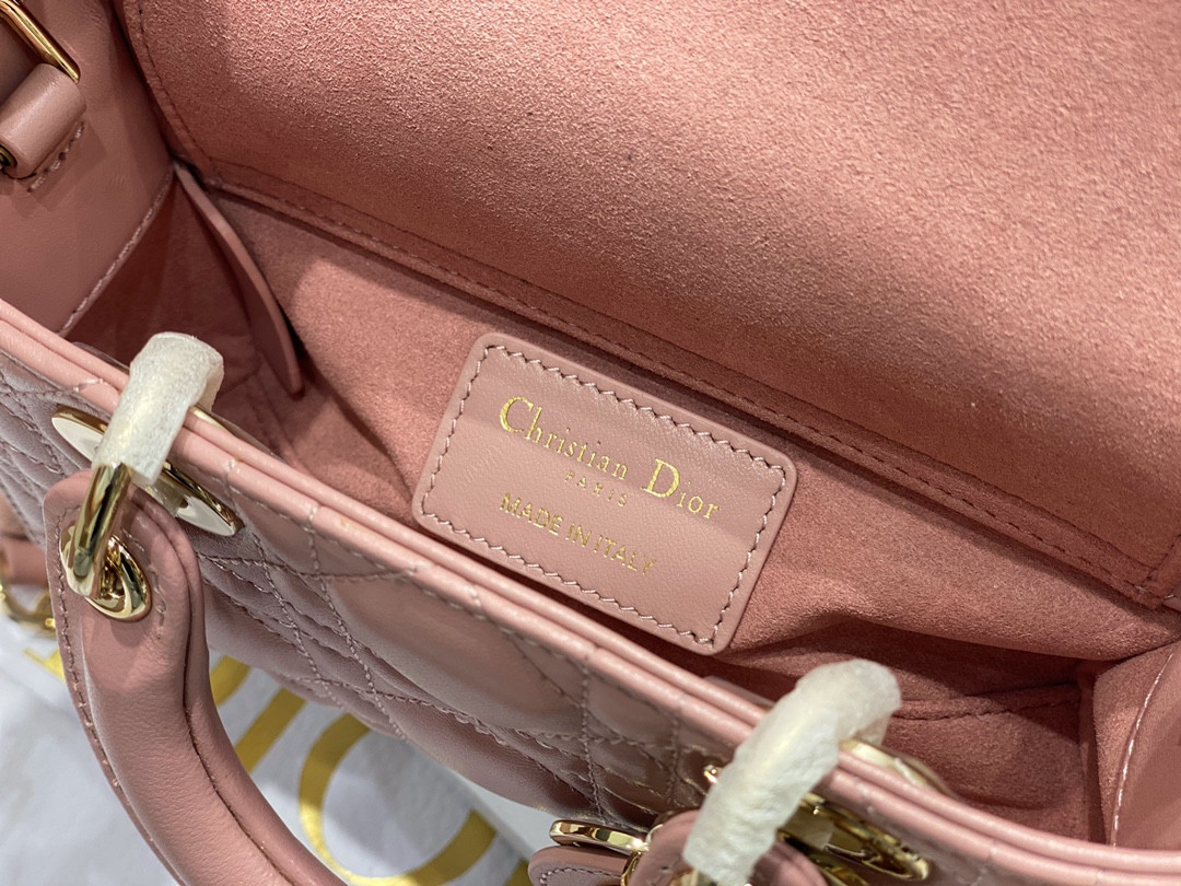 DIOR MINI LADY D-JOY BAG PINK 16 x 9 x 5 CM