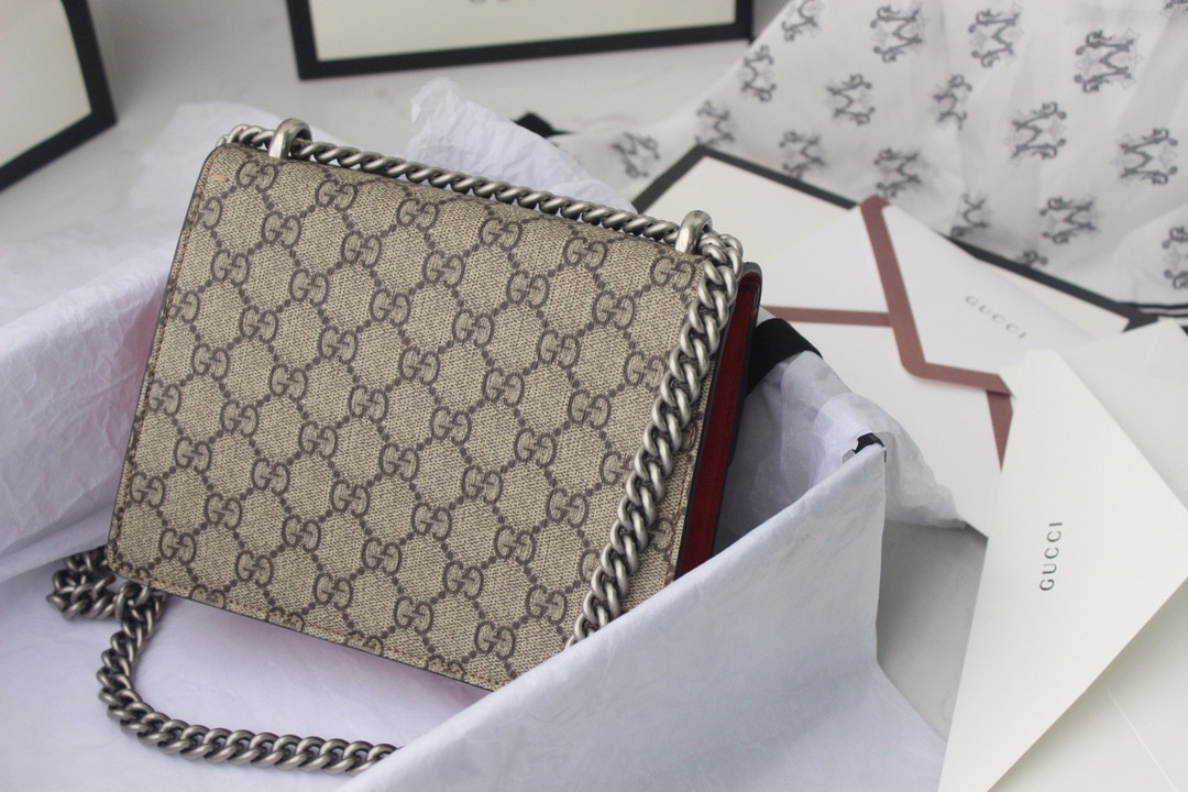 GUCCI DIONYSUS GG SUPREME MINI BAG 8"Wx5"Hx2.3"D