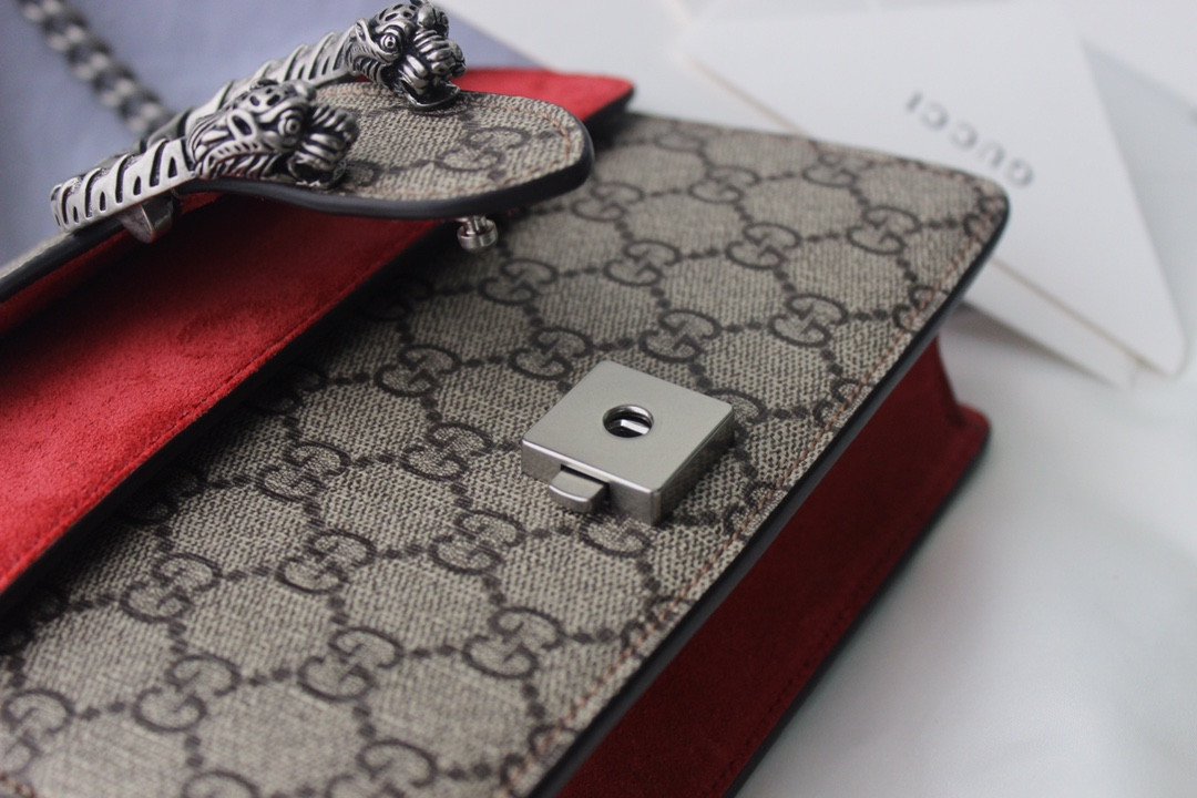 GUCCI DIONYSUS GG SUPREME MINI BAG 8"Wx5"Hx2.3"D