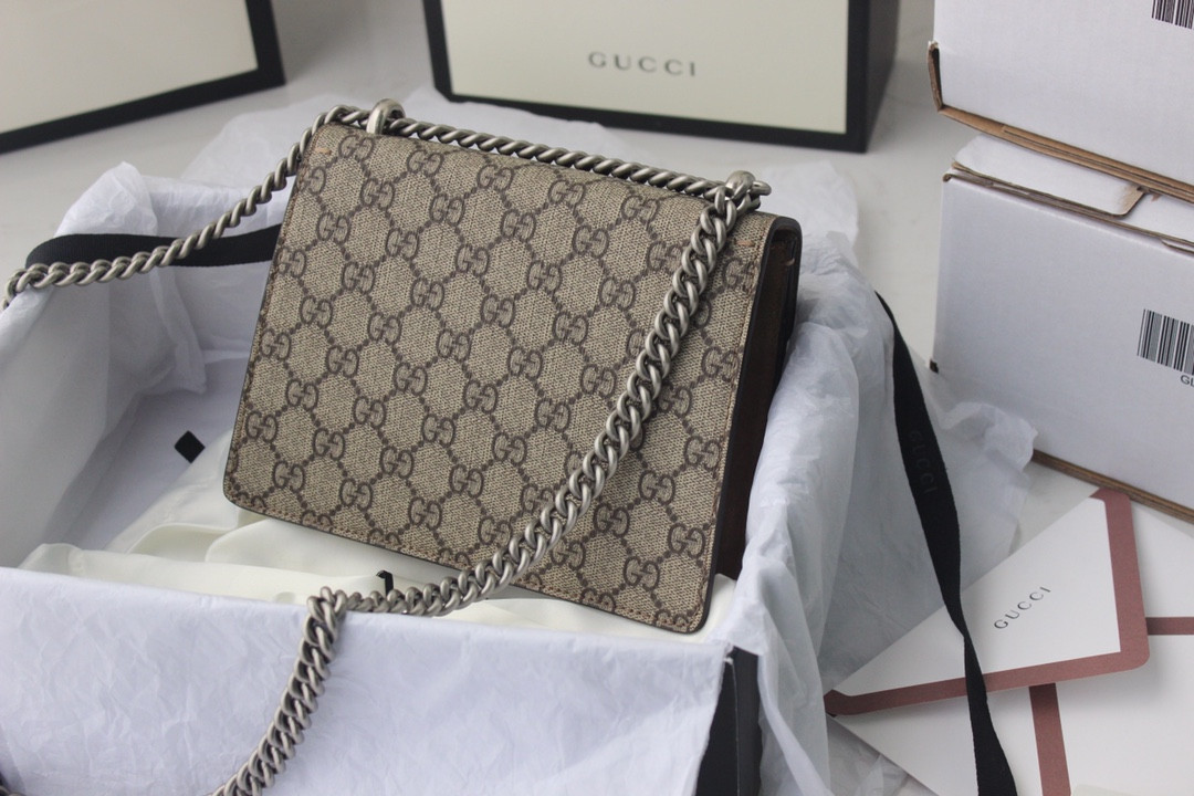 GUCCI DIONYSUS GG SUPREME MINI BAG 8"Wx5"Hx2.3"D