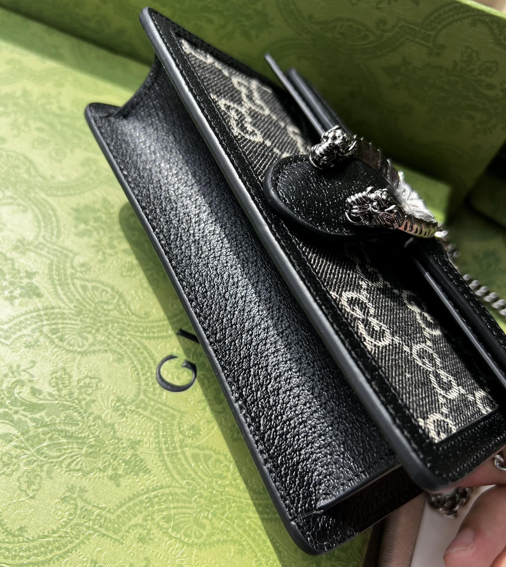 GUCCI DIONYSUS GG SUPREME SUPER MINI BAG 6.5"Wx3.9"Hx1.6"D