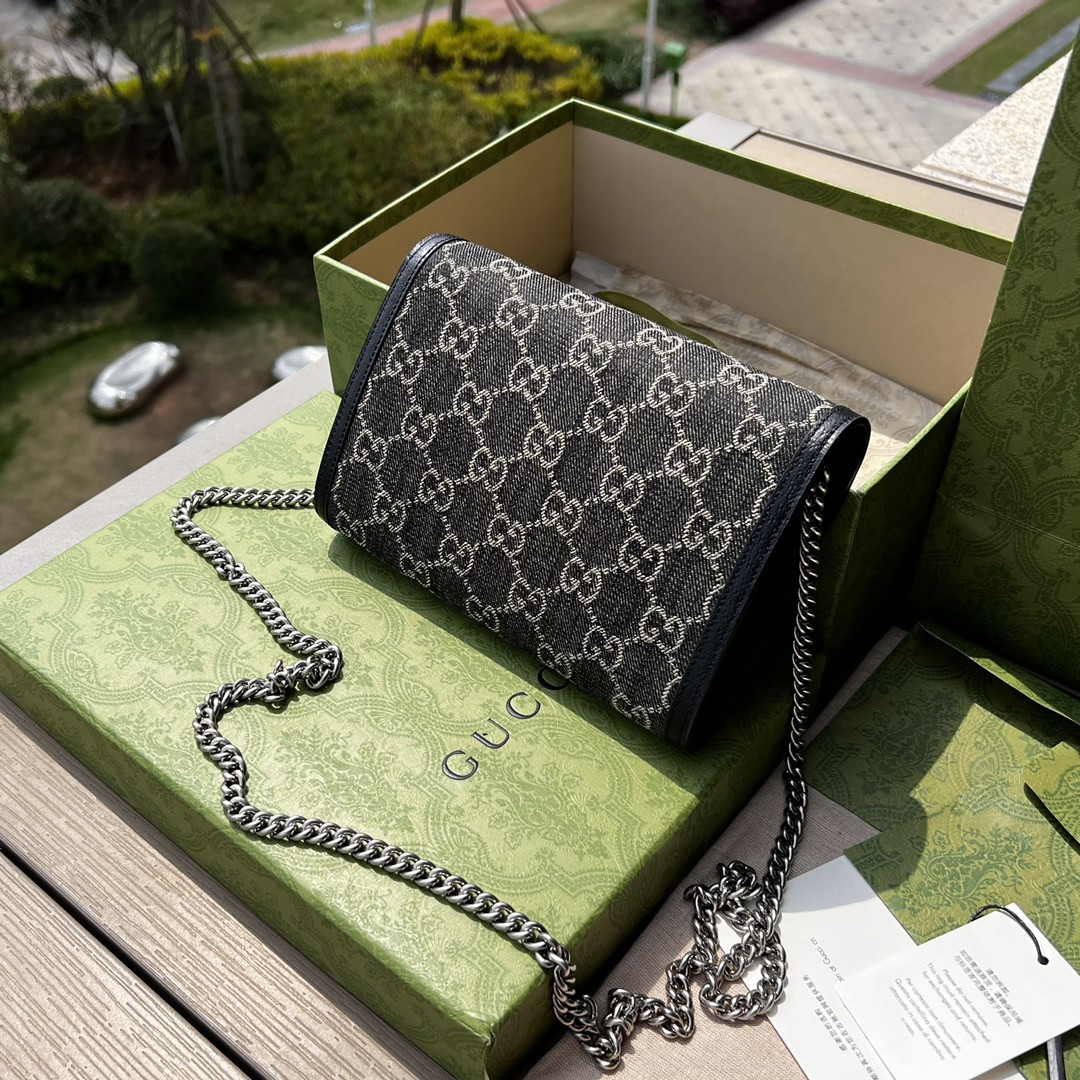 GUCCI DIONYSUS GG SUPREME MINI BAG 8"Wx5"Hx2.3"D