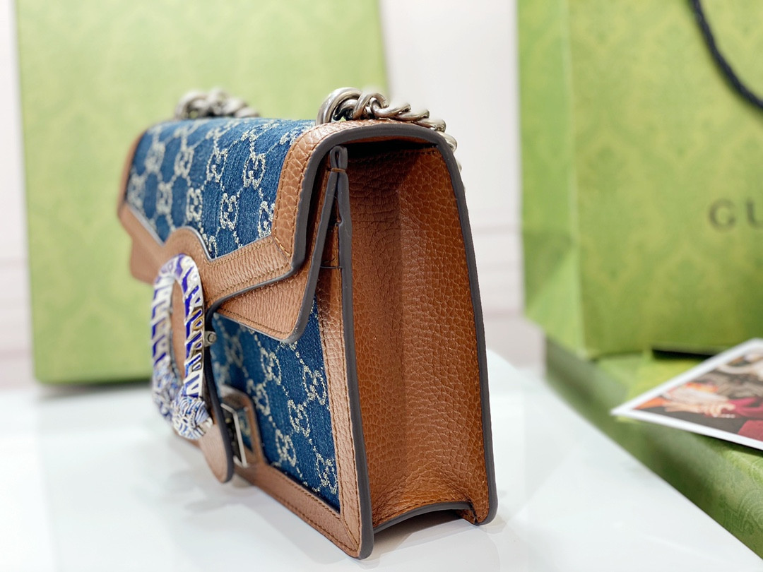 GUCCI DIONYSUS GG SUPREME MINI BAG 8"Wx5"Hx2.3"D