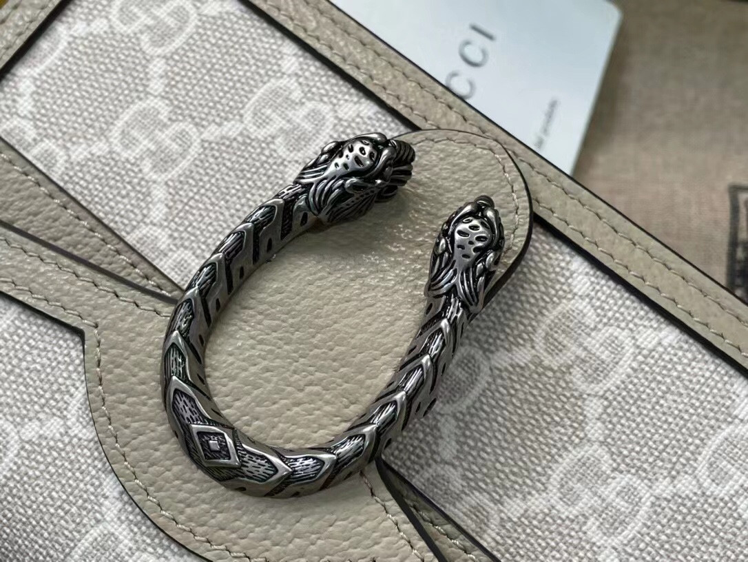 GUCCI DIONYSUS GG SUPREME SUPER MINI BAG 6.5"Wx3.9"Hx1.6"D