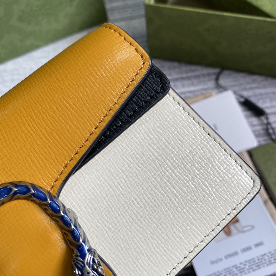 GUCCI DIONYSUS SUPREME SUPER MINI BAG 6.5"Wx3.9"Hx1.6"D