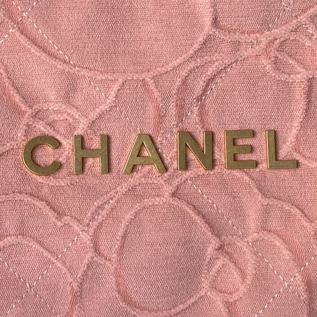 CHANEL 22 HANDBAG velvet pink 15.2×16.4×3.1 in