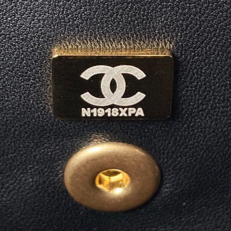 CHANEL MINI FLAP BAG BLACK 12×19×8cm