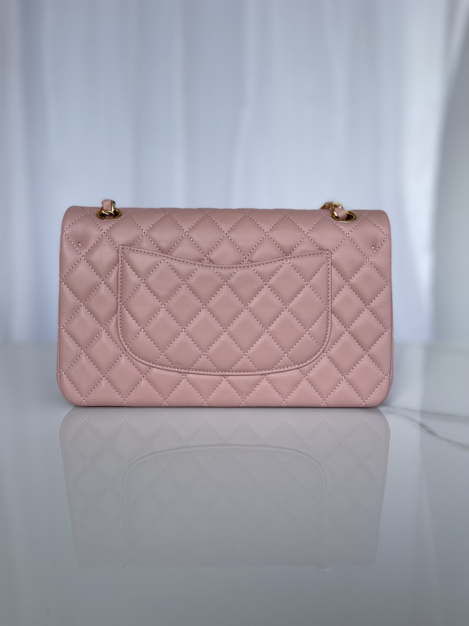 CHANEL CLASSIC FLAP 25CM CF PINK GOLD 6 × 9.9 × 2.5 in