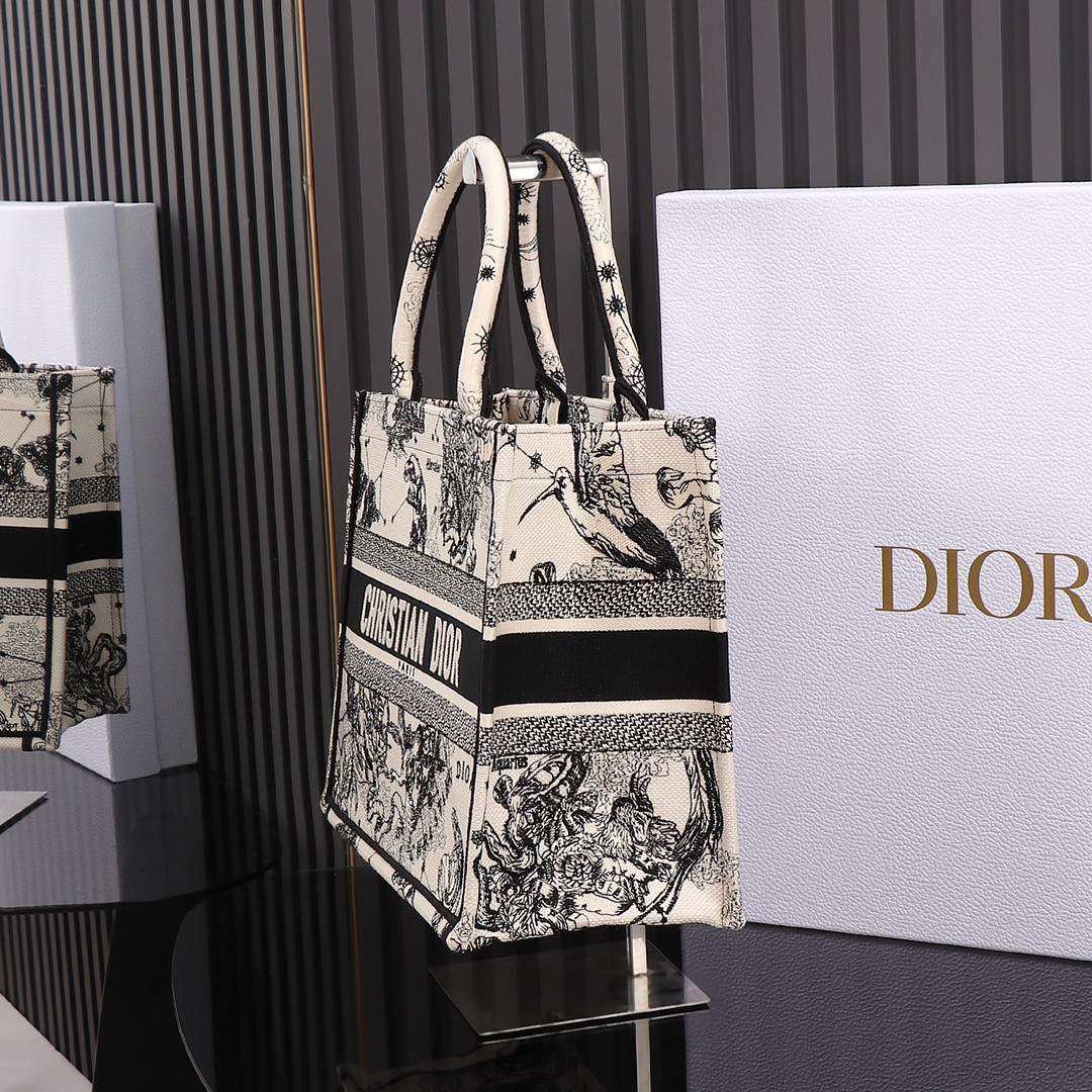 Medium Dior Book Tote De Jouy Zodiac 14 x 11 x 6.5 inches