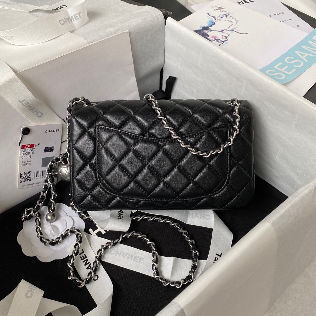 CHANEL MINI FLAP BAG 4.7 × 7.8 × 2.3 in