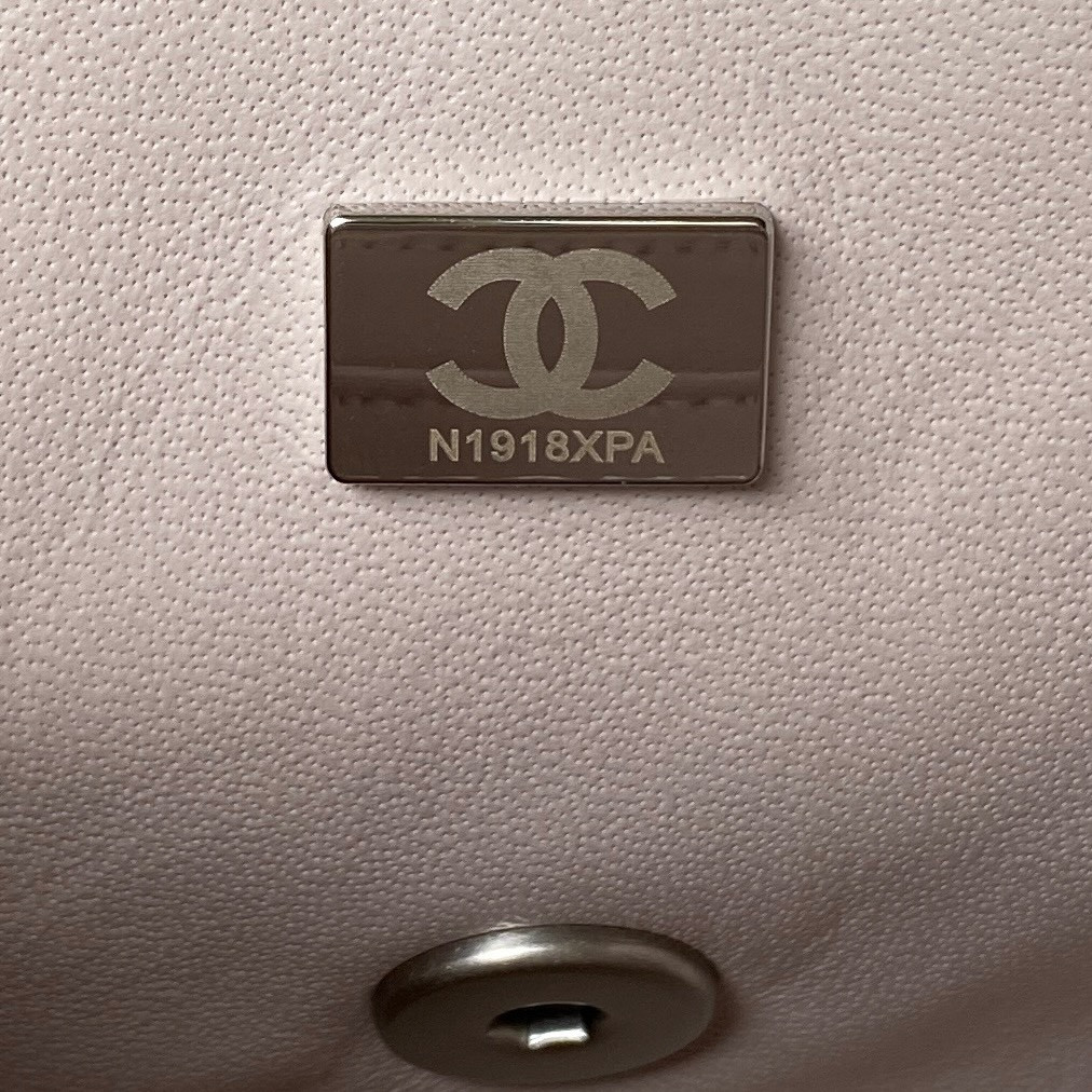 CHANEL MINI FLAP BAG SHINY CALFSKIN & SILVER-Tone METAL 5.3 × 6.6 × 3.1 in