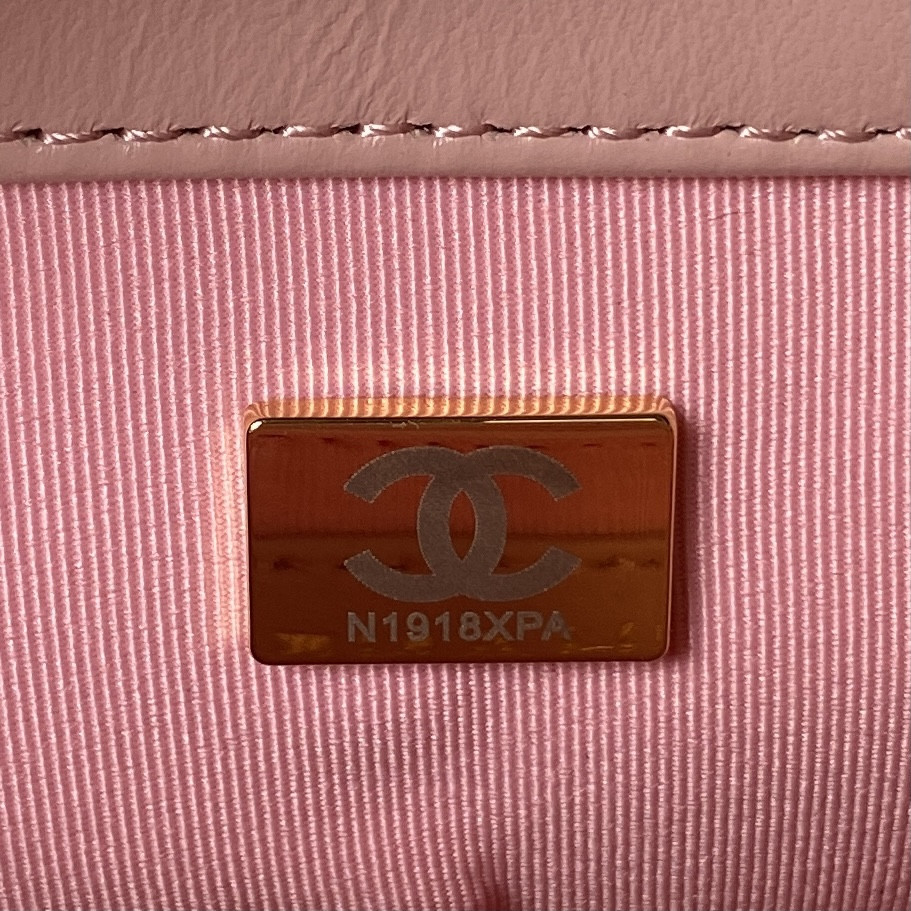 CHANEL MINI FLAP BAG PINK 4.7 × 7.8 × 2.3 in