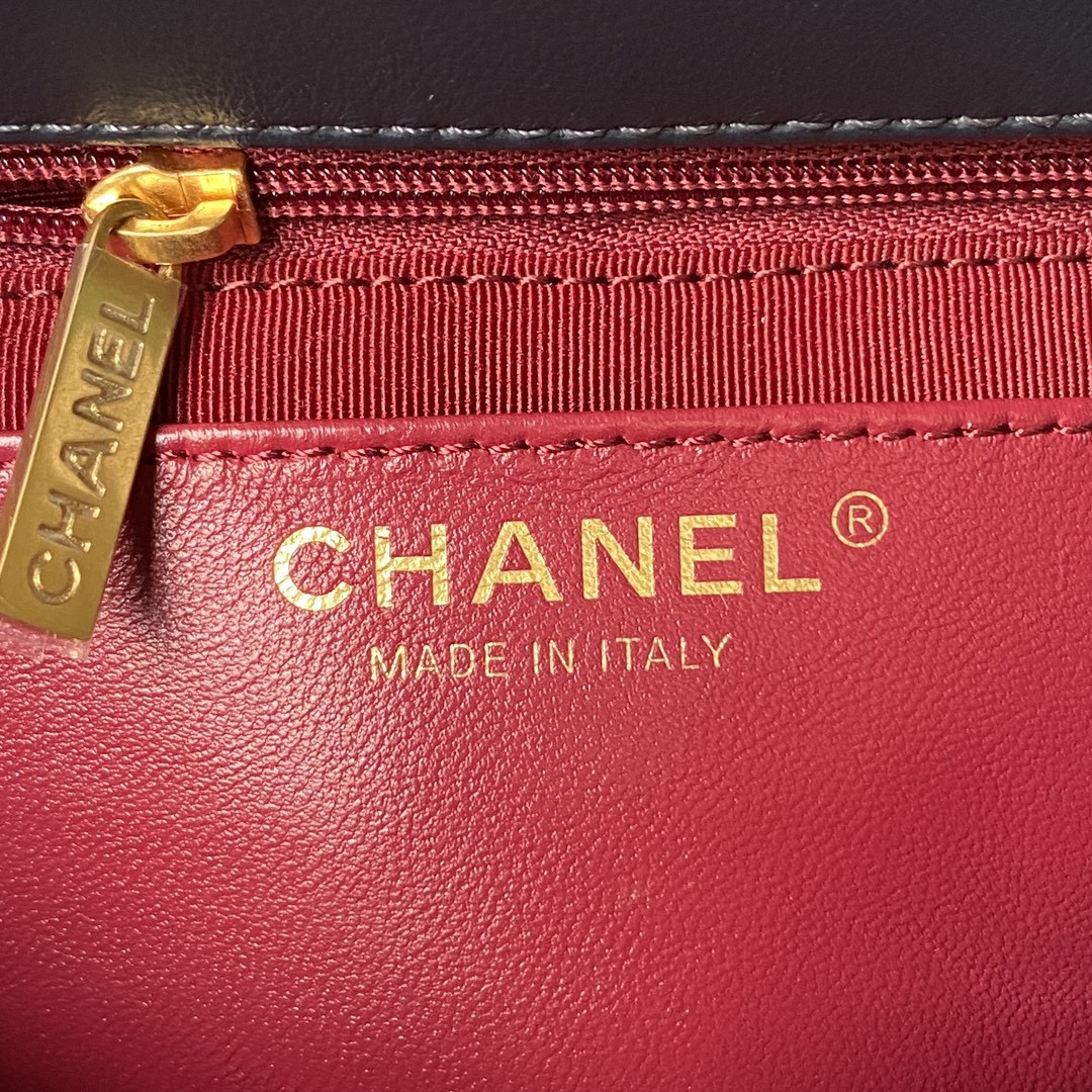 CHANEL MINI FLAP BAG NAVY 4.7 × 7.8 × 2.3 in