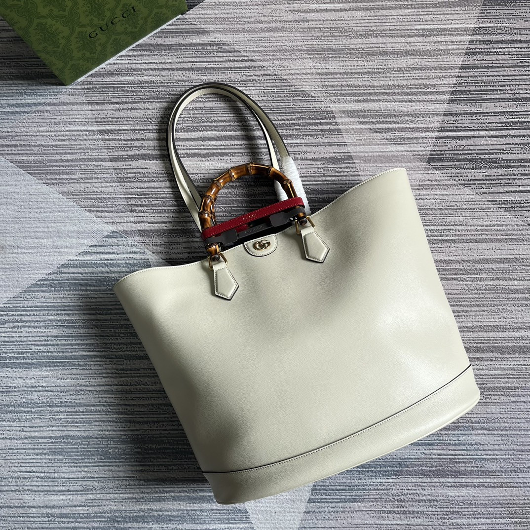GUCCI DIANA LARGE TOTE BAG White 40W x 34H x 21D CM