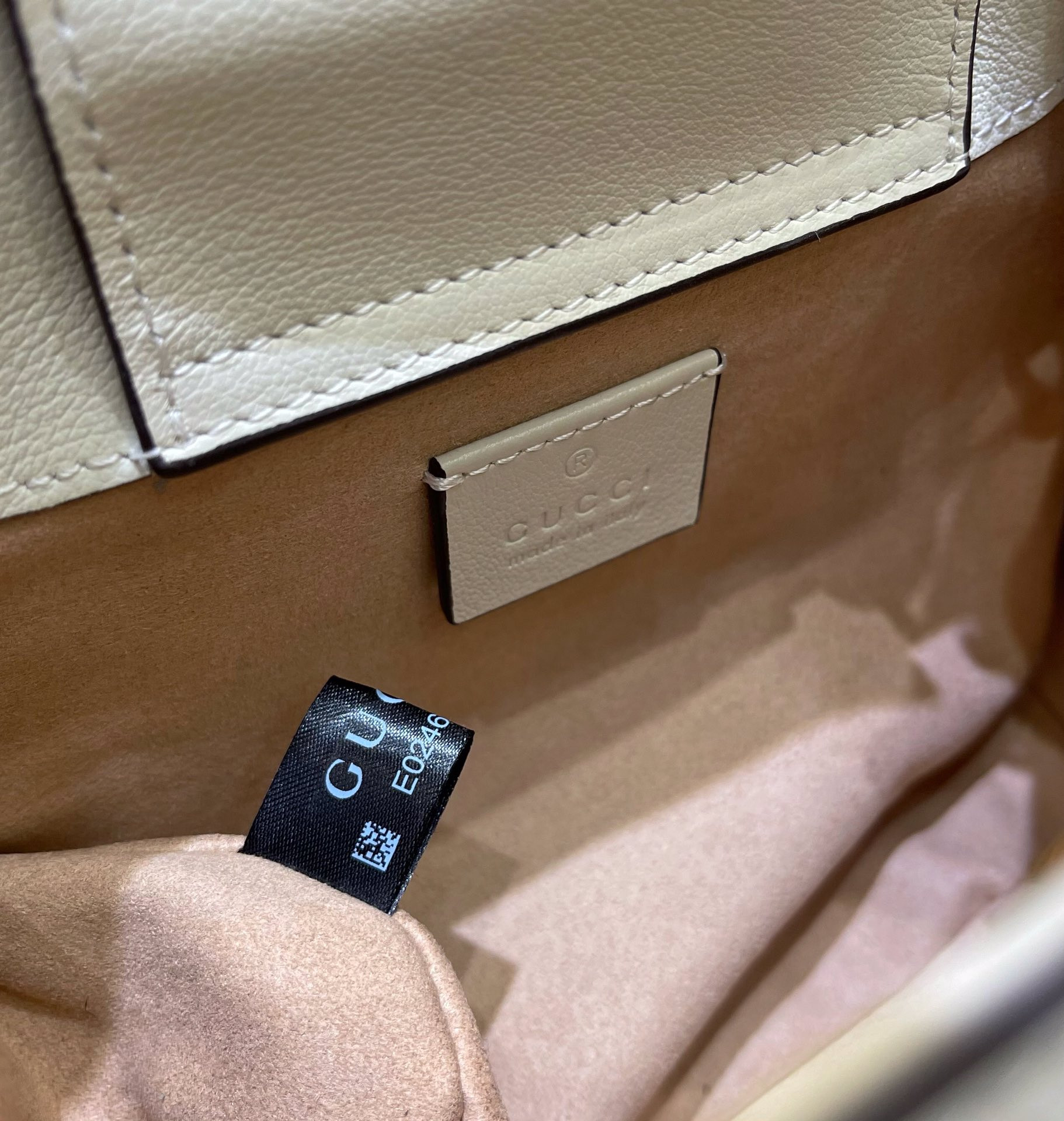 GUCCI DIANA MINI TOTE BAG White 20W x 16H x 10D CM