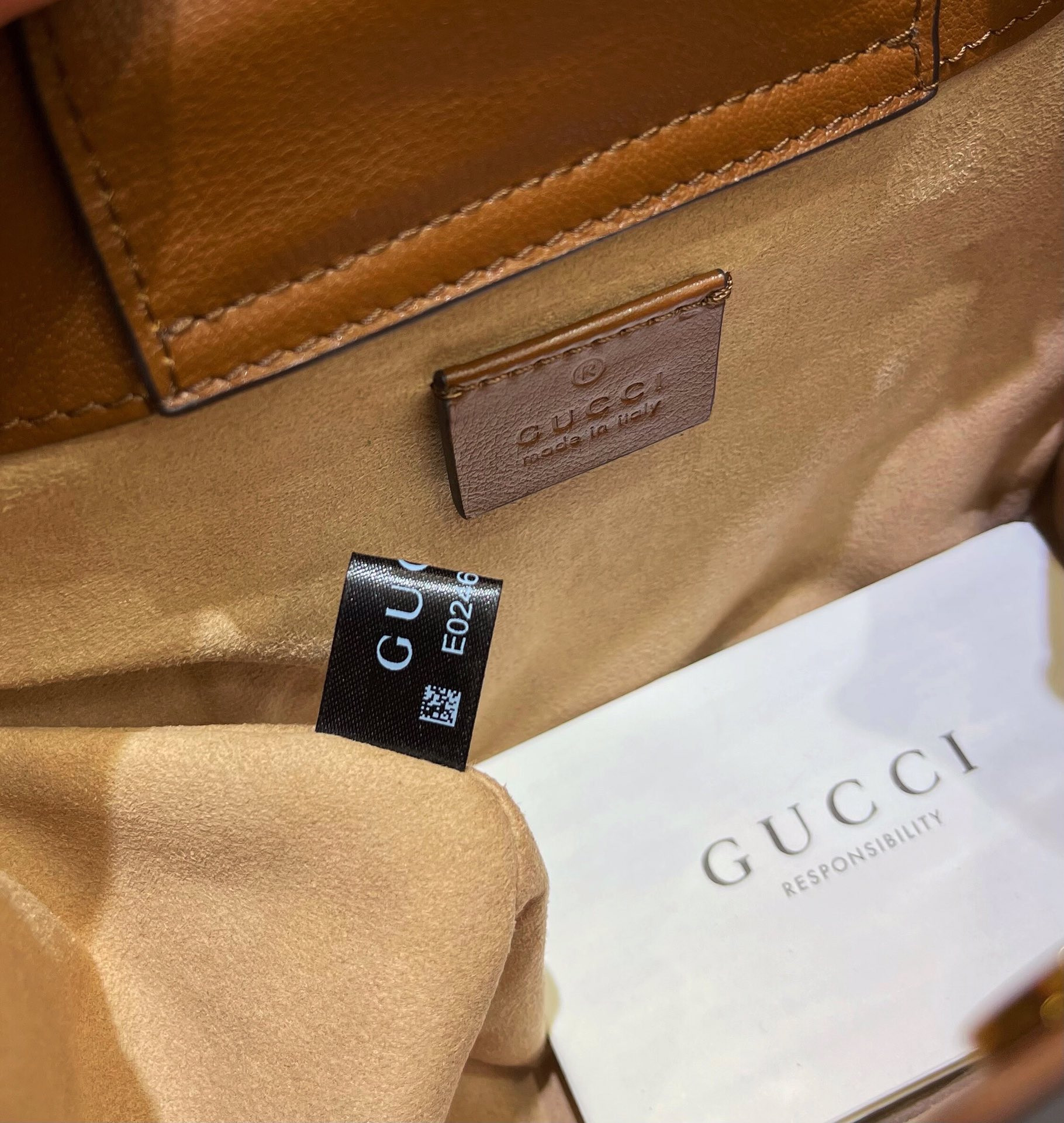 GUCCI DIANA MINI TOTE BAG Brown 20W x 16H x 10D CM