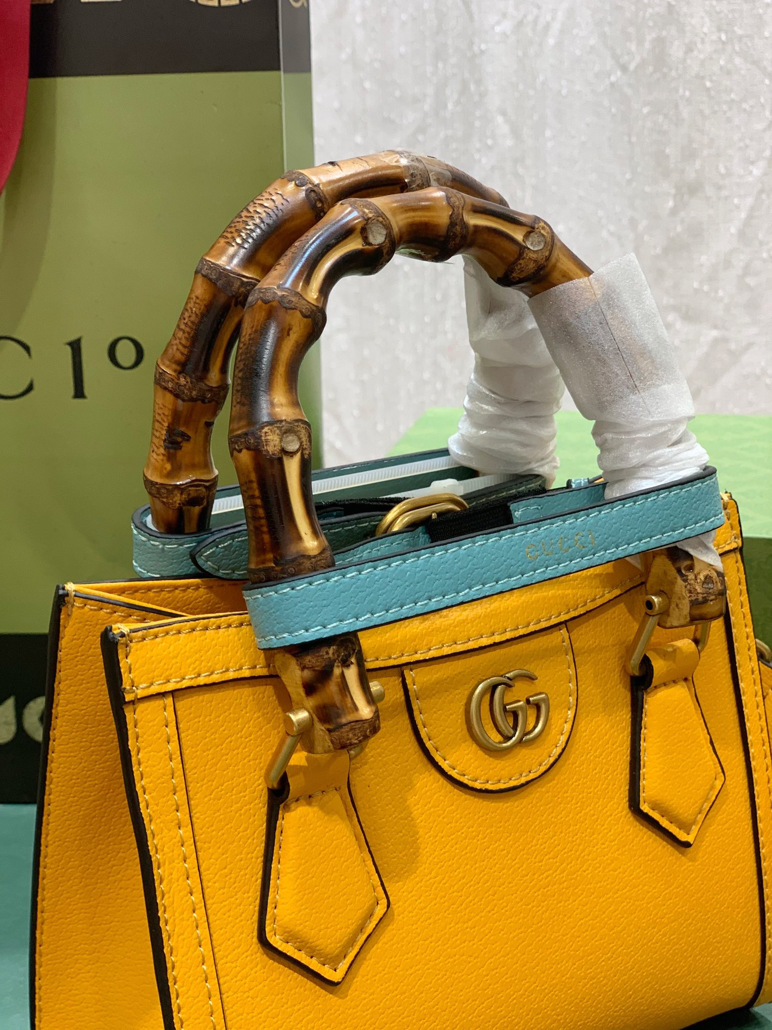 GUCCI DIANA MINI TOTE BAG Orange 20W x 16H x 10D CM