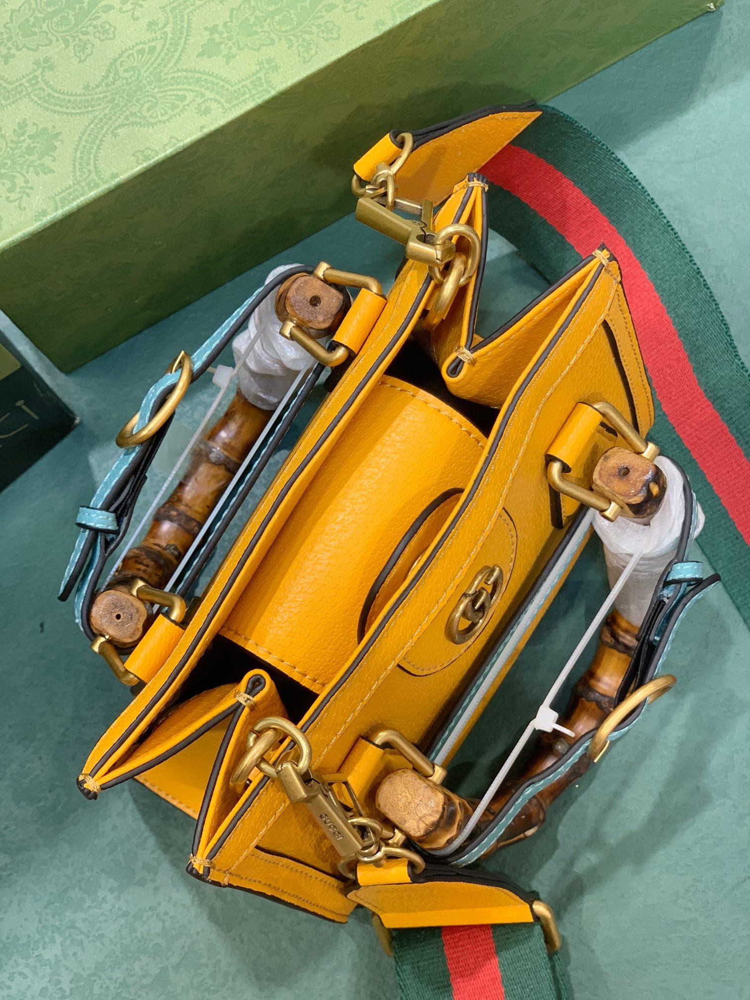 GUCCI DIANA MINI TOTE BAG Orange 20W x 16H x 10D CM