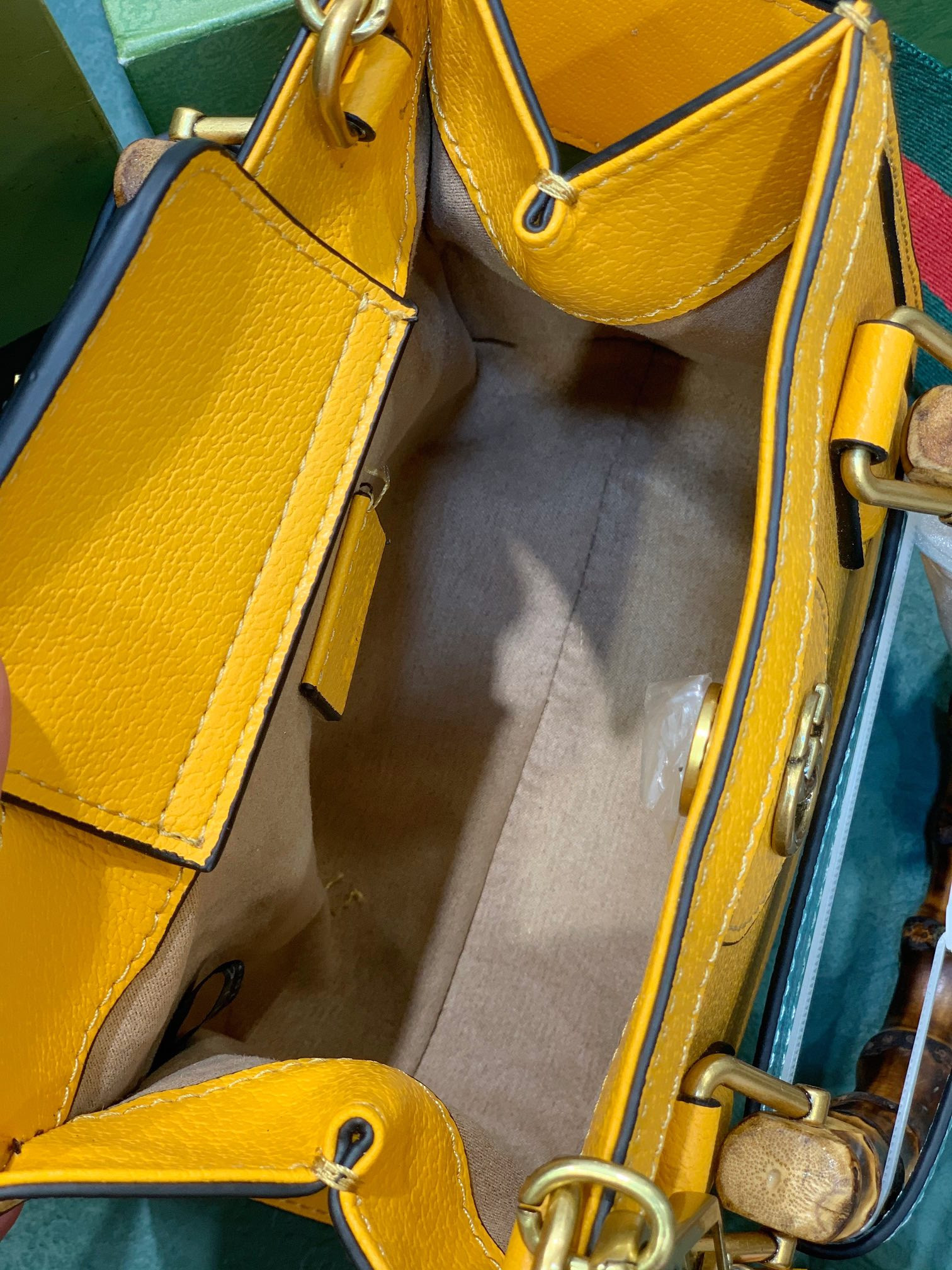 GUCCI DIANA MINI TOTE BAG Orange 20W x 16H x 10D CM