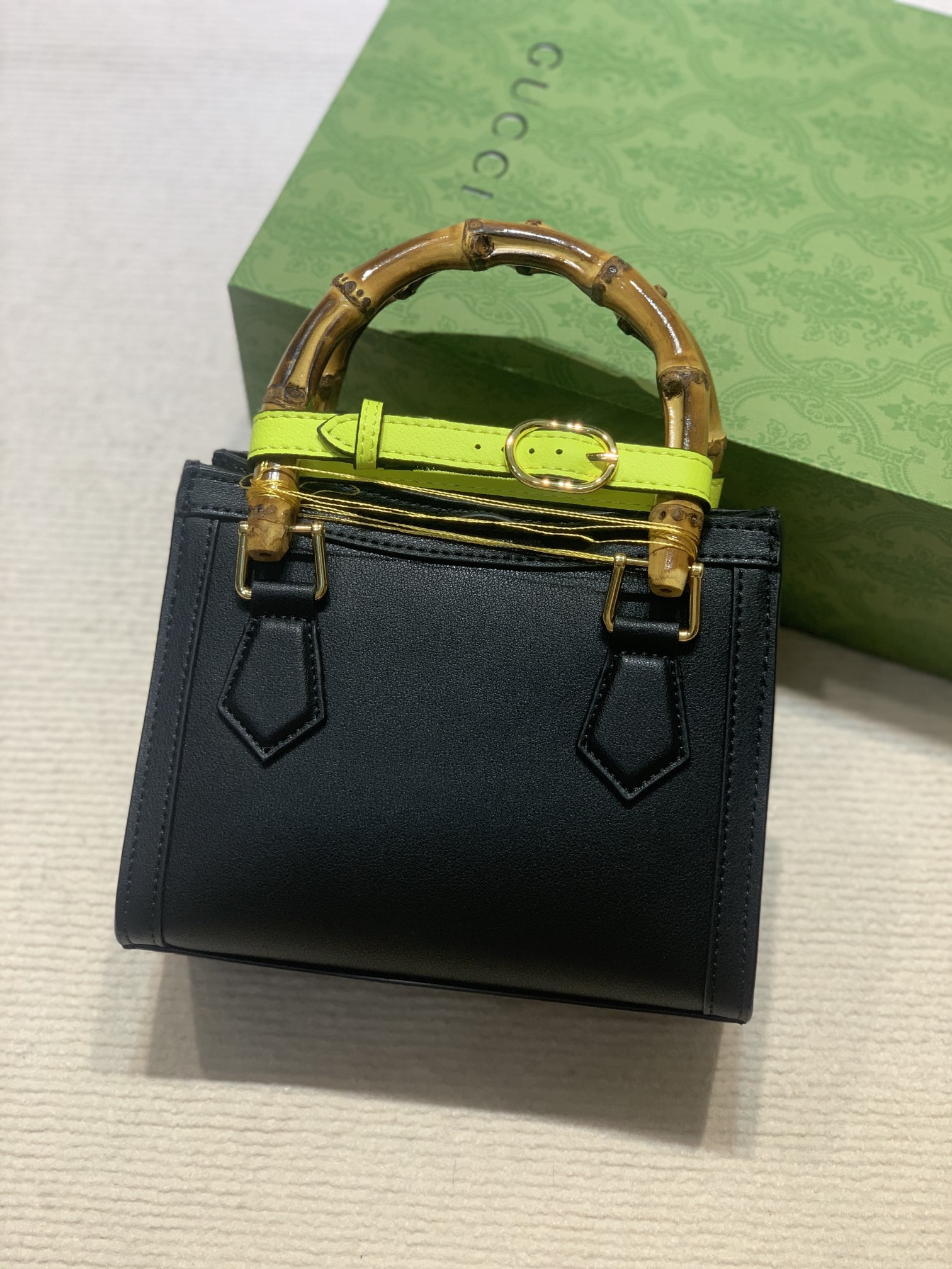 GUCCI DIANA MINI TOTE BAG Navy 20W x 16H x 10D CM