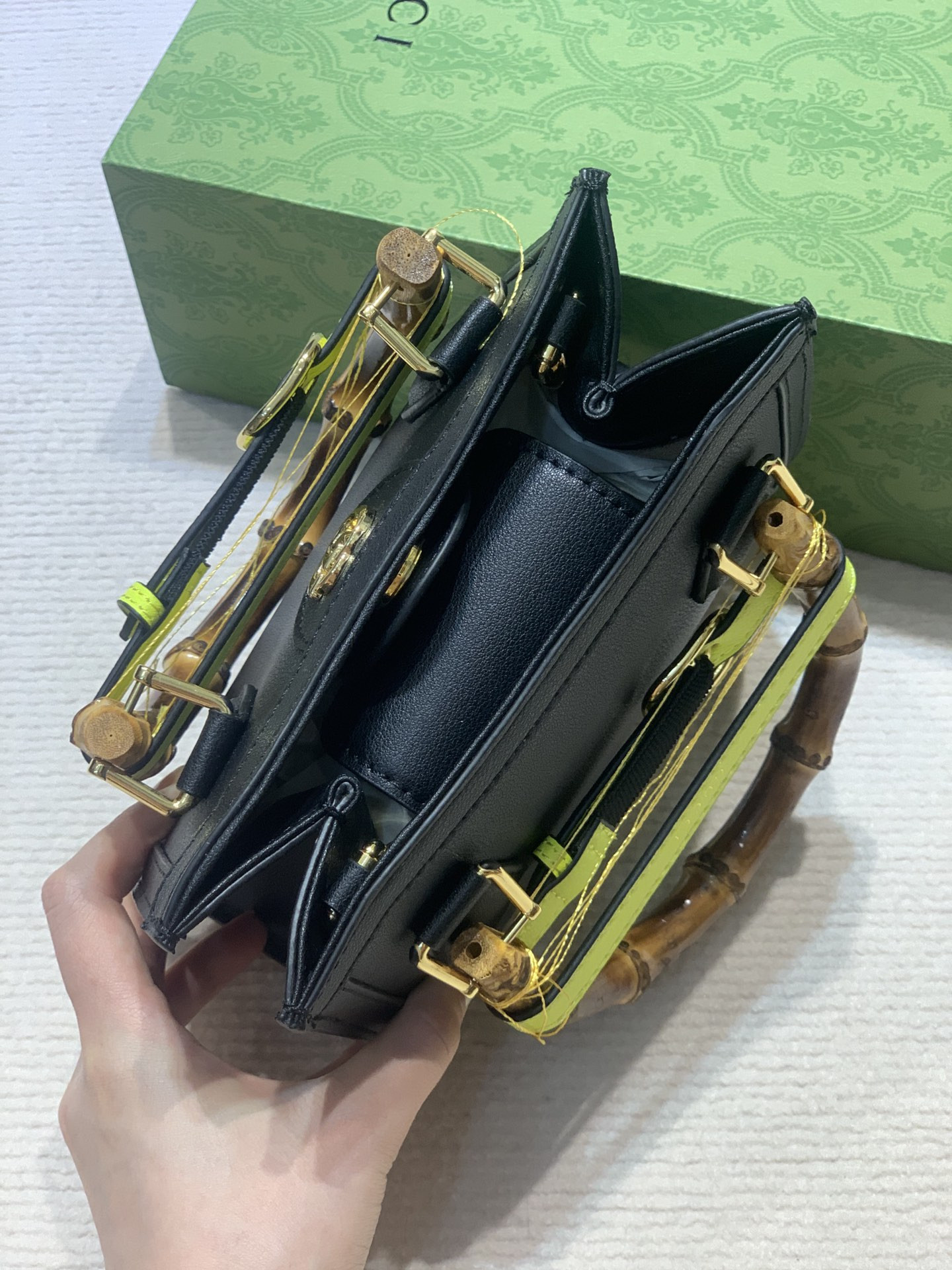 GUCCI DIANA MINI TOTE BAG Navy 20W x 16H x 10D CM