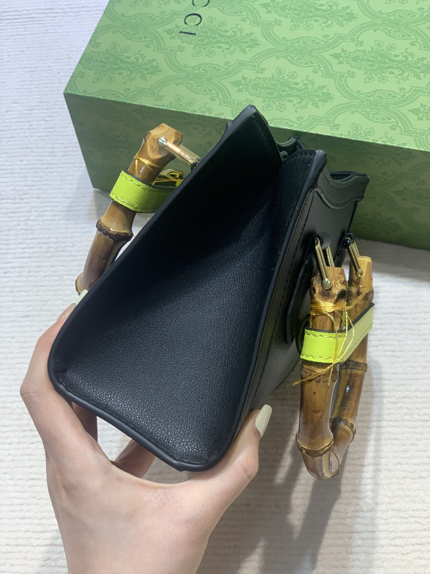 GUCCI DIANA MINI TOTE BAG Navy 20W x 16H x 10D CM