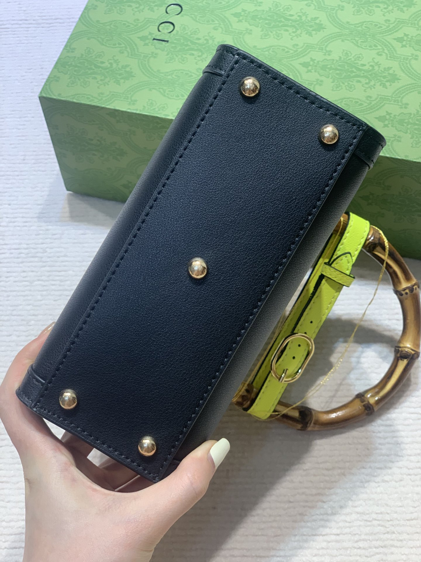 GUCCI DIANA MINI TOTE BAG Navy 20W x 16H x 10D CM