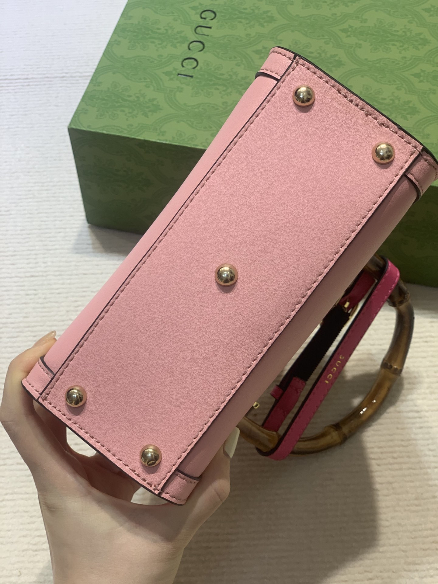 GUCCI DIANA MINI TOTE BAG Pink 20W x 16H x 10D CM