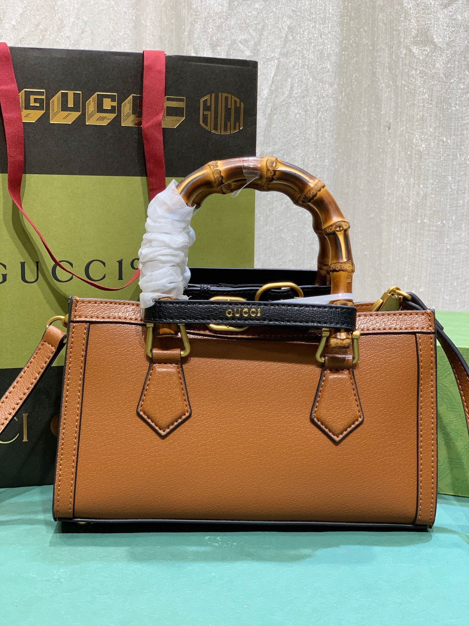 GUCCI DIANA SMALL SHOULDER BAG Brown 25W x 16H x 9D CM